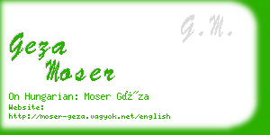 geza moser business card